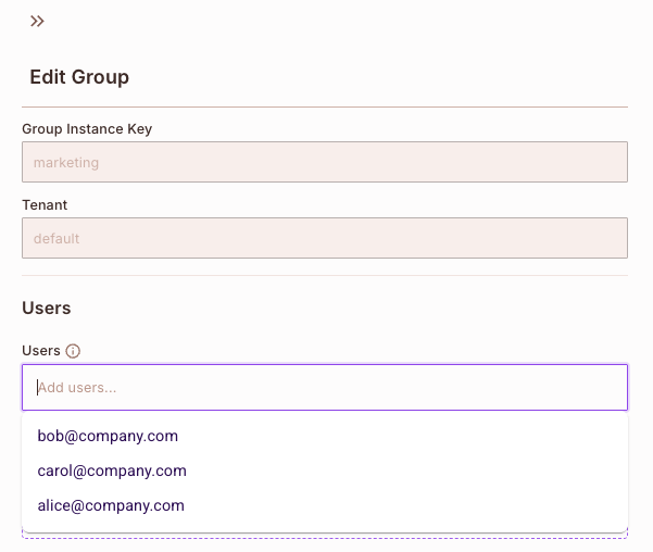 Edit Group Users
